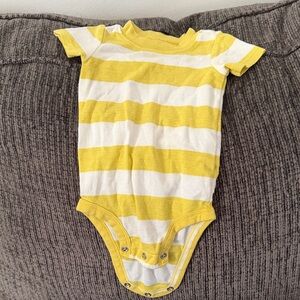 Carter's Yellow and White Striped Bodysuit